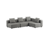 Udendørs Cobana Lounge Sofa i Kirra Grey uden armlæn, modulopbygget hjørnesofa med puder