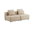 Udendørs Cobana Lounge Sofa i Kirra Indigo med armlæn og puf, pulverlakeret aluminiumsramme.