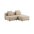 Sort Cobana Lounge Sofa til to personer uden armlæn i pulverlakeret aluminium og udendørstekstil.