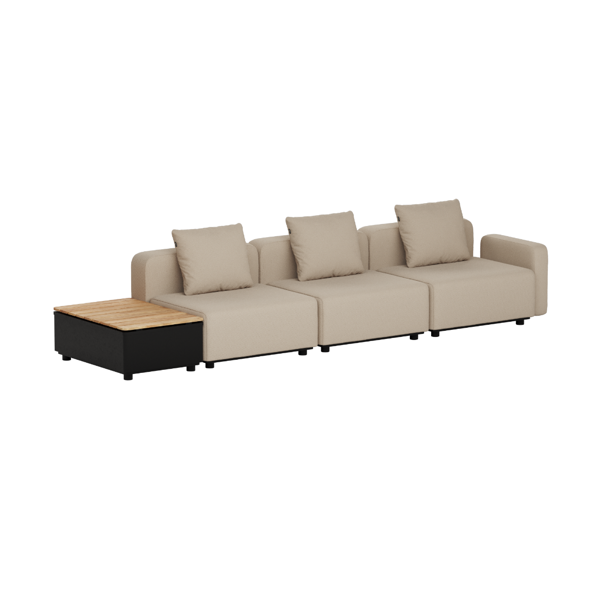 Cobana Lounge Sofa - 3 seater w/ Patio Storage Table