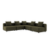 Cobana Lounge Sofa - 5 seater corner sofa | Cobana Lounge Sofa - 5 seater corner sofa - Kirra Olive Uden armlæn | SACKit
