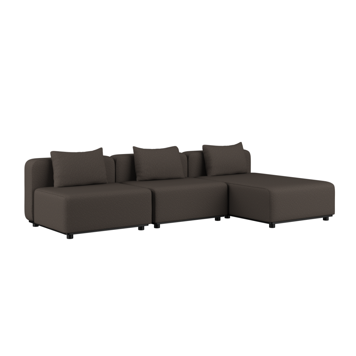 Cobana Lounge Sofa i brun med modulopbygget design og skandinaviske linjer til udendørs brug.