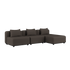 Cobana Lounge Sofa i brun med modulopbygget design og skandinaviske linjer til udendørs brug.