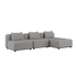 Cobana Lounge Sofa 3-personers chaise i Cobana Sand Melange med modulopbygget design og puder.