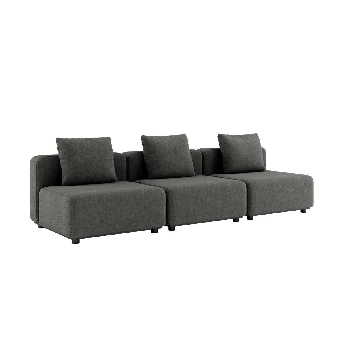 variant_41792191824045% | Modulopbygget lounge udendørs sofa med puder fra SACKit mørkegrå til terrassen