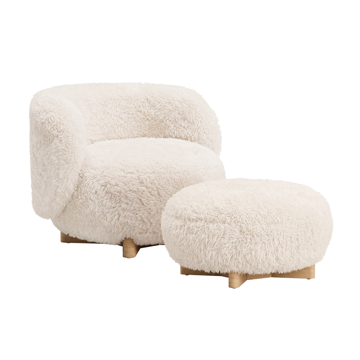 Favn Lounge Chair & Pouf fra sackit