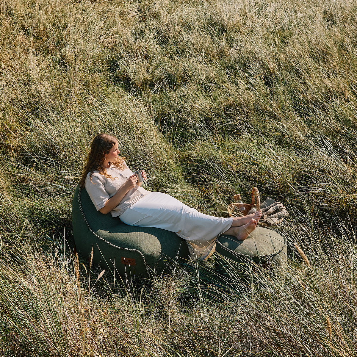Cobana Lounge Chair & Pouf - Indendørs og udendørs sækkestol med puf