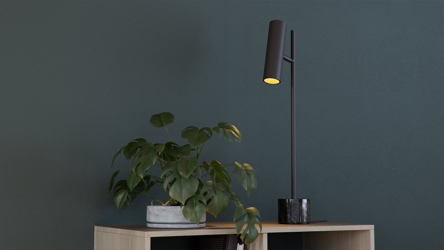 Expo Table - Grey - Indendørs bordlampe med marmorfod