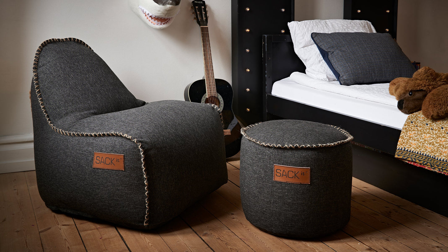 Cobana Junior Lounge Chair & Pouf - Børnesækkestol med puf til udenfor og indenfor