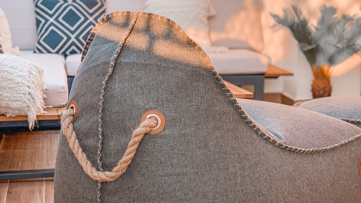 Cobana Lounge Chair & Pouf - Indendørs og udendørs sækkestol med puf