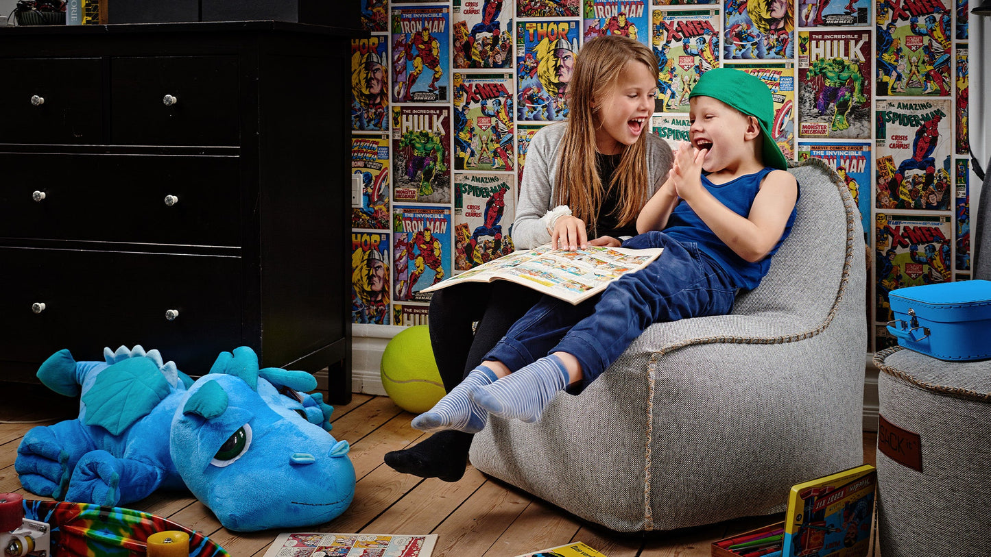 Cobana Junior Lounge Chair & Pouf - Børnesækkestol med puf til udenfor og indenfor