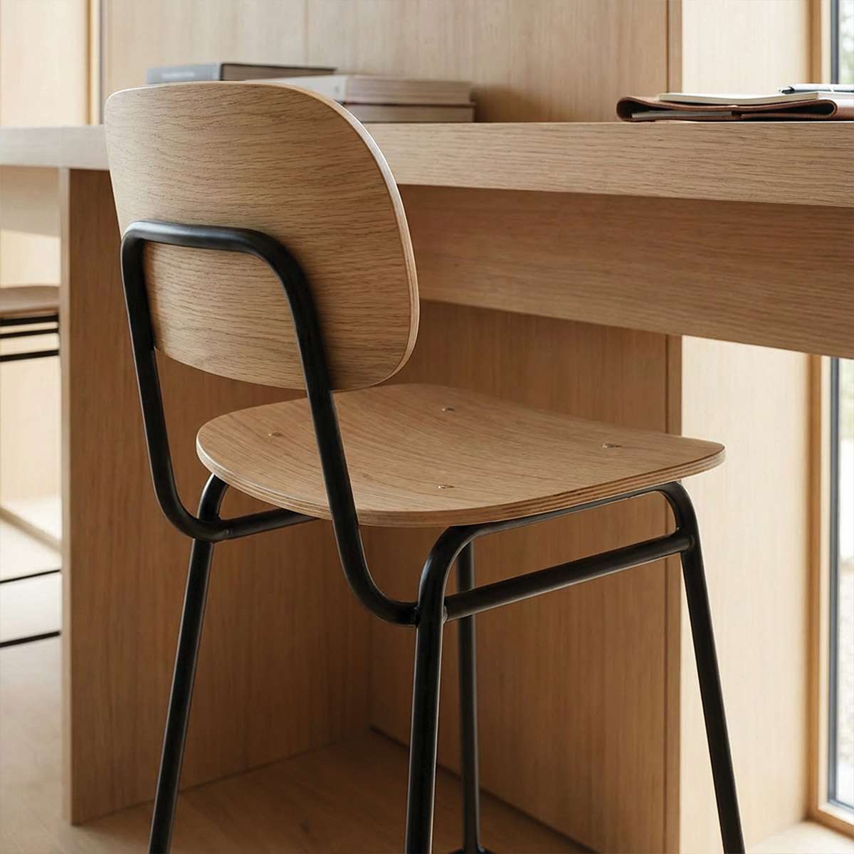 Frame Bar Stool - Wood w/backrest