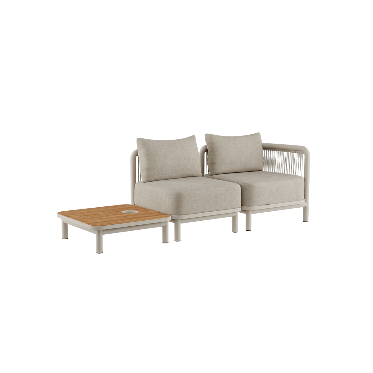 variant_9580058% | Kirra Lounge Sofa - 2 pers. m. Kirra Table [Contract] - Uden Accessory Fit | SACKit