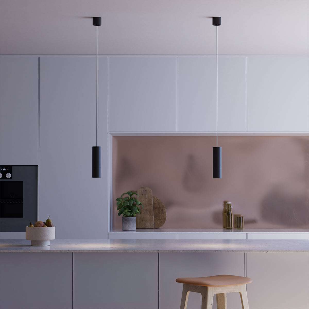 Sort Expo Pendant pendellampe i aluminium med enkel og tidløs form.