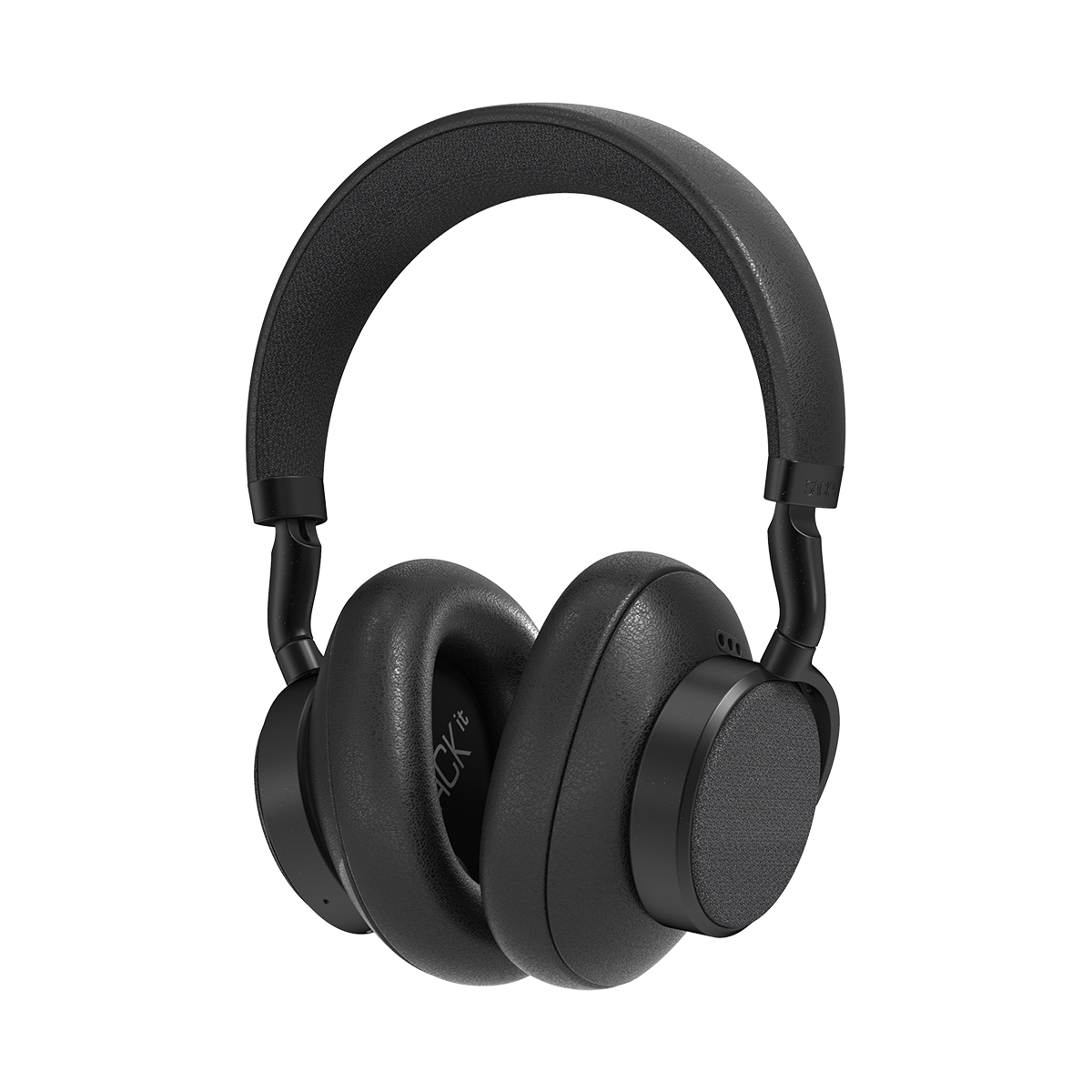 SACKit Touch 410 trådløse høretelefoner i sort med roterbare earcups og PU-læder.