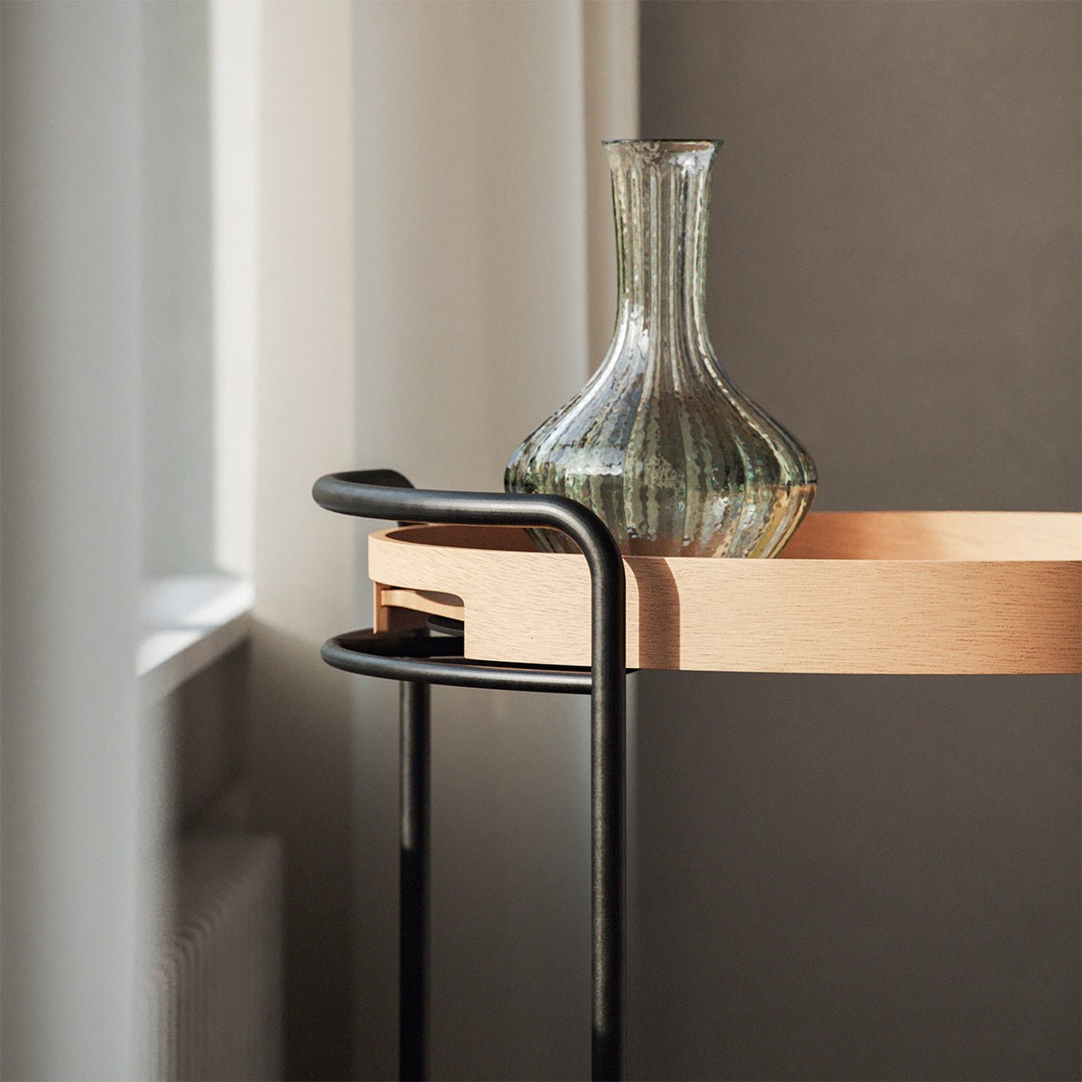  | Serving Table w/ Nordic Serving Tray - Natural Oak | SACKit