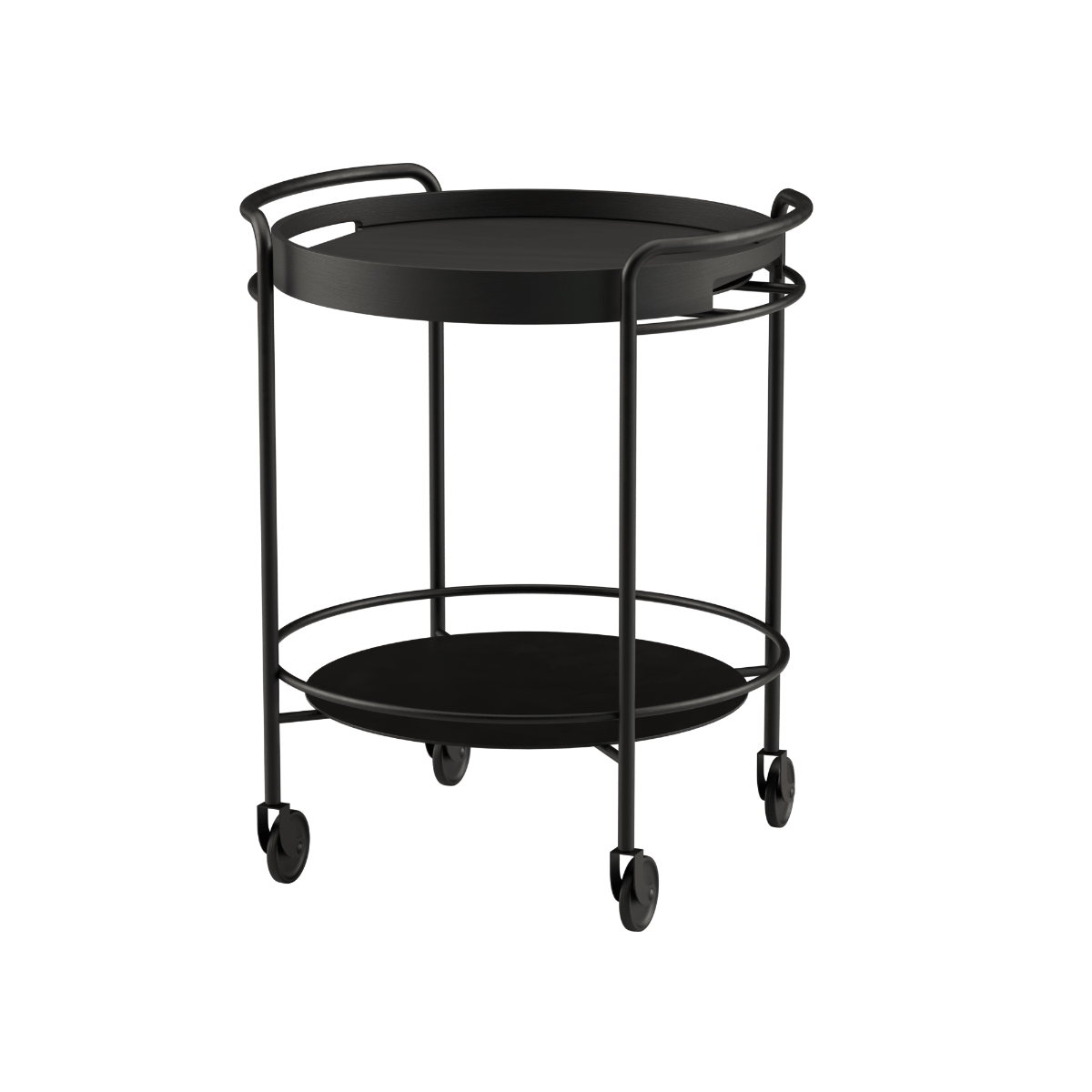 variant_80009% | Serving Table w/ Nordic Serving Tray - Black Stained Oak | SACKit