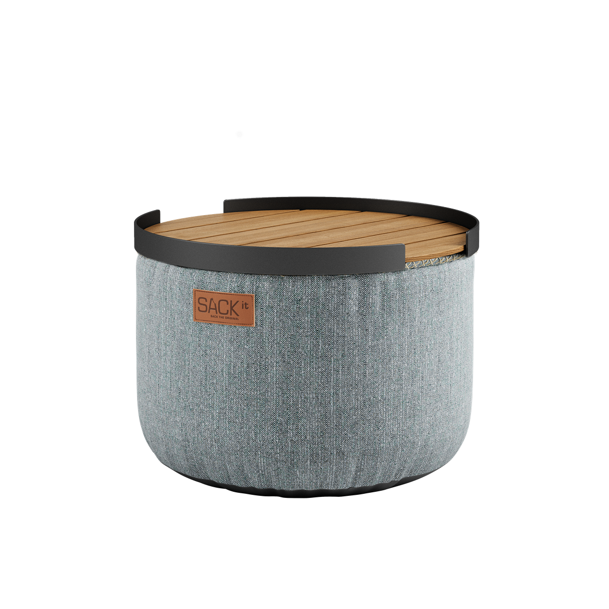 Patio Serving Tray i massivt teaktræ med pulverlakeret aluminiumsramme i dansk design.