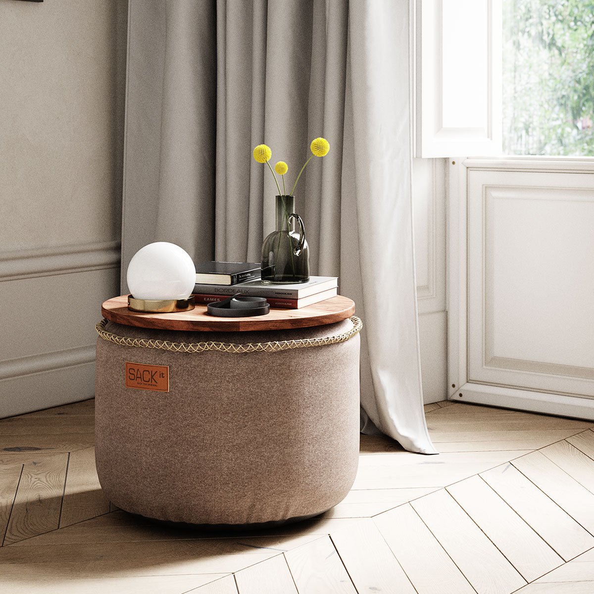  | Canvas Pouf - Canvas Sand | SACKit | Canvas Pouf - Canvas Sand | SACKit