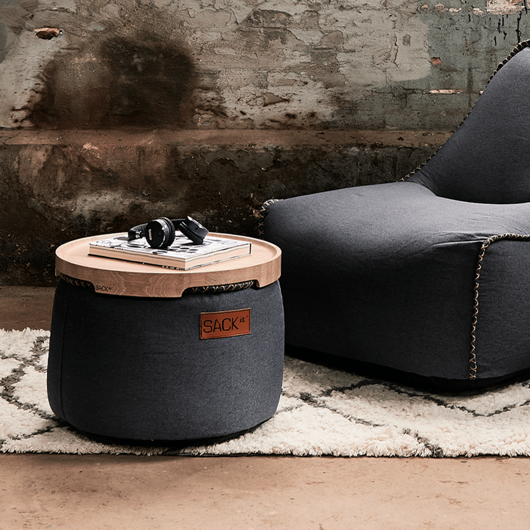  | Canvas Pouf - Canvas Petrol | SACKit | Canvas Pouf - Canvas Petrol | SACKit