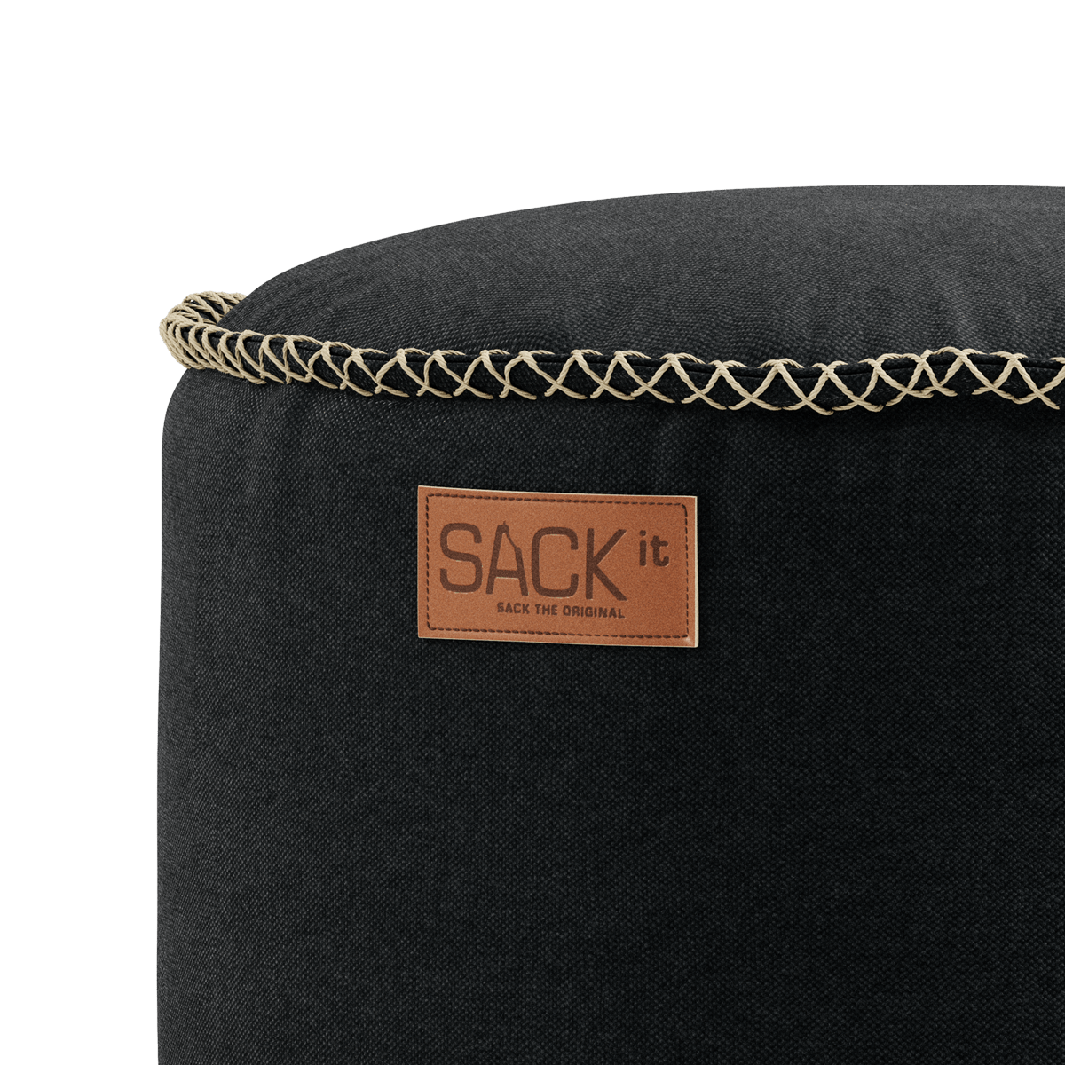  | Canvas Pouf - Canvas Black | SACKit