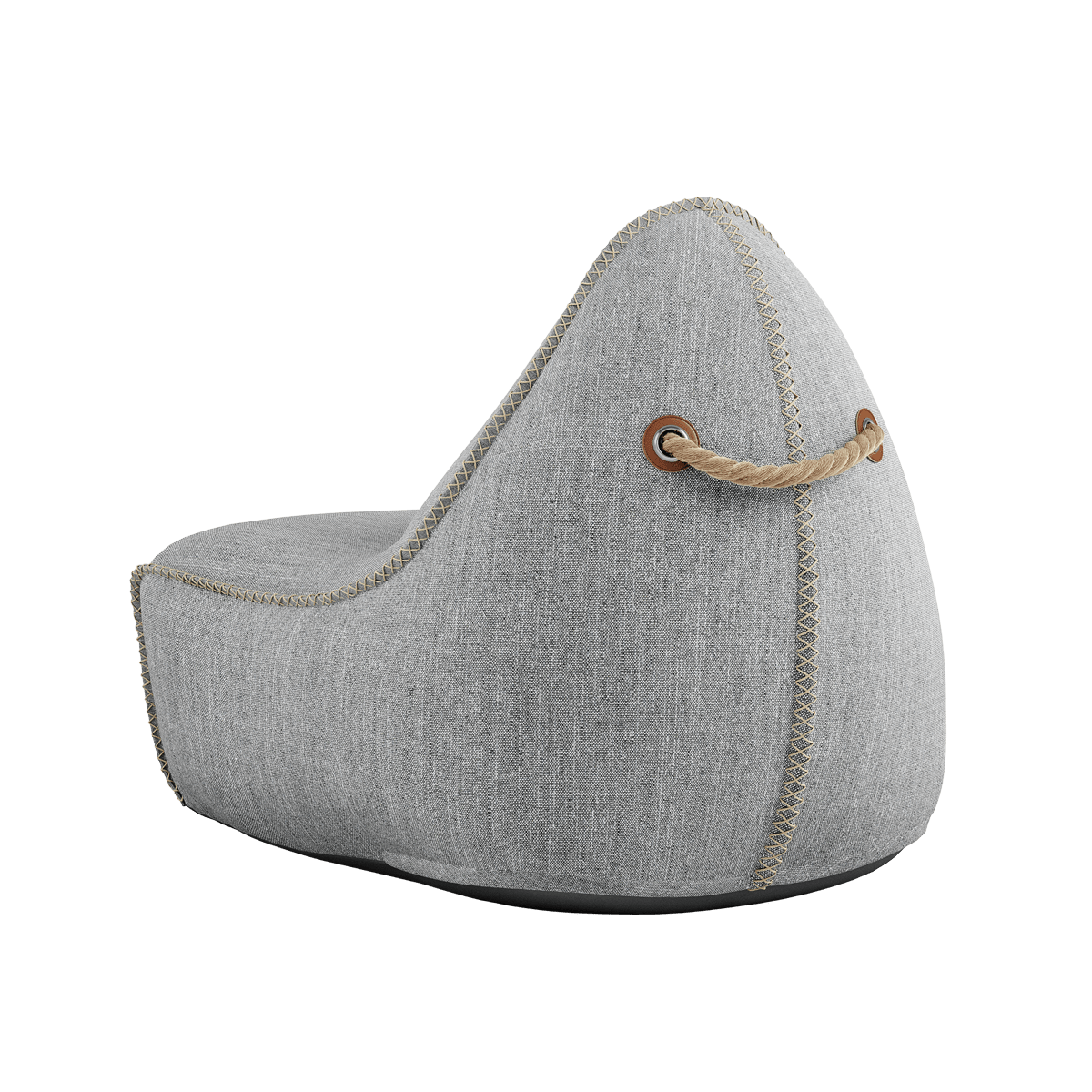 Cobana Lounge Chair & Pouf - Sand Melange (Linen stitches)