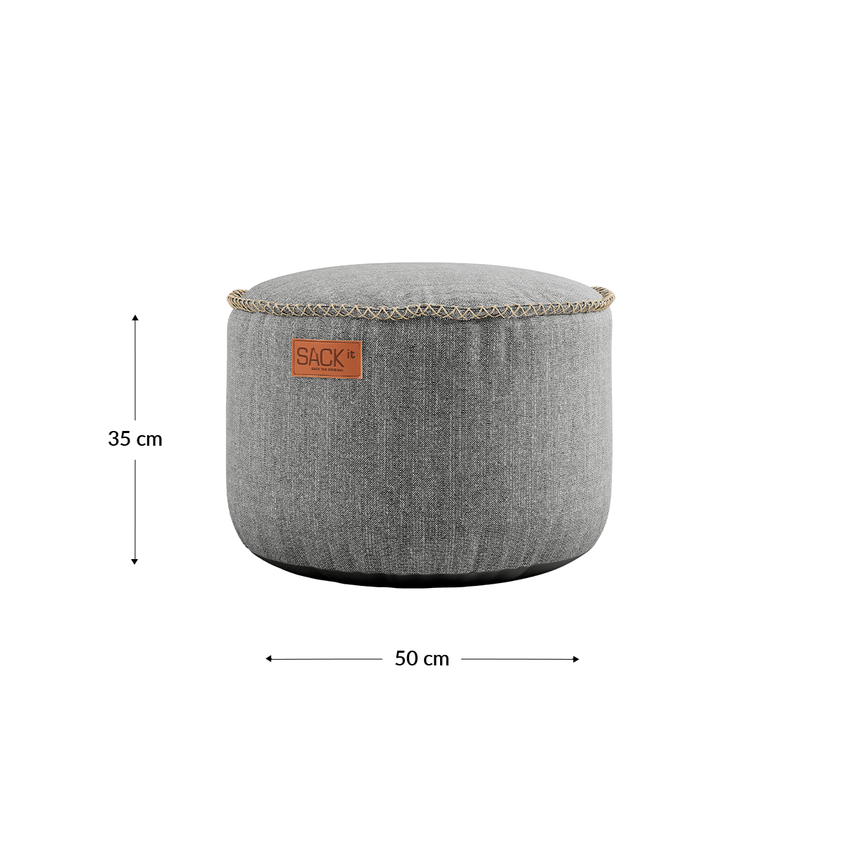 Cobana Pouf - Light Grey | Cobana Pouf - Light Grey - | SACKit