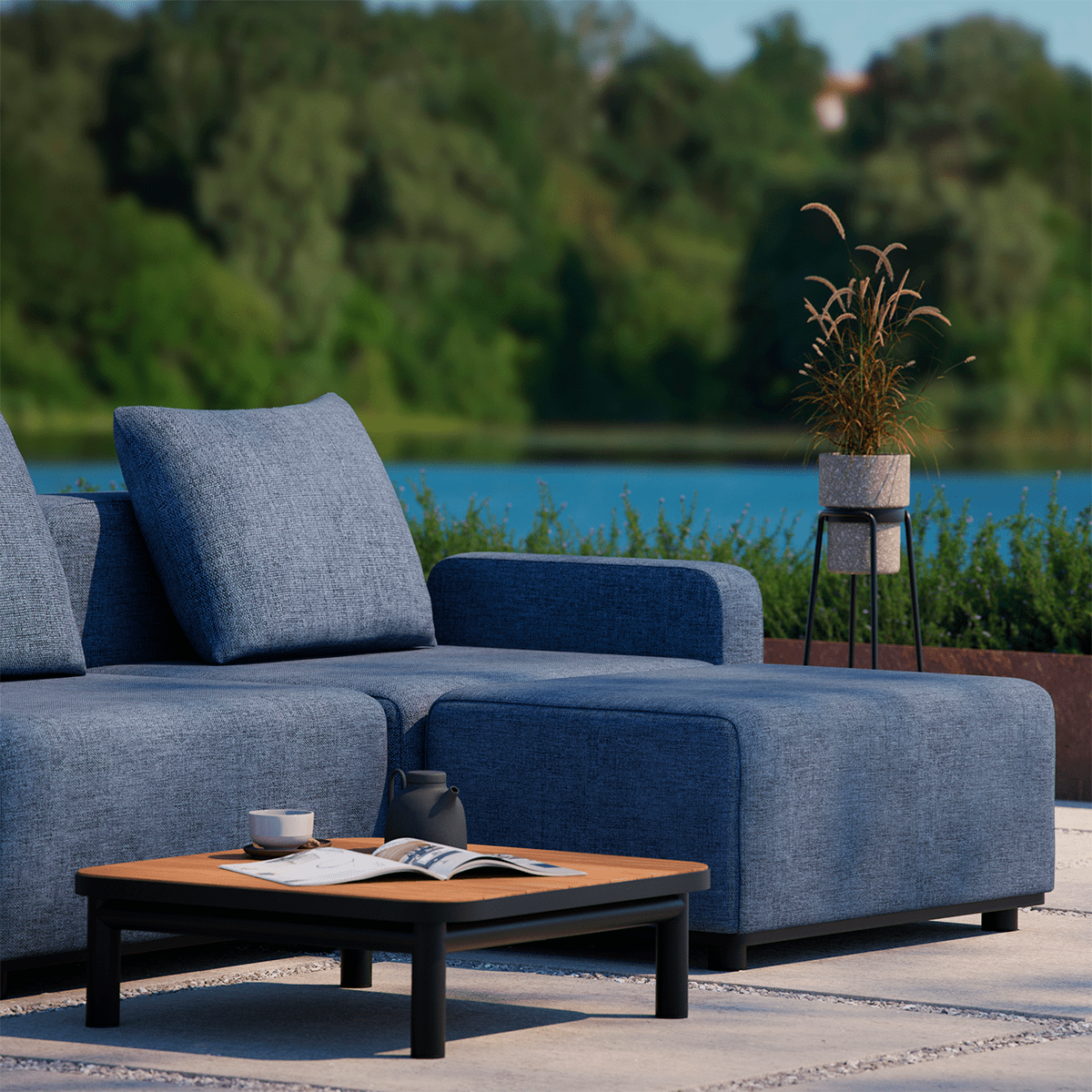  | Cobana Lounge Sofa - 5 pers. hjørnesofa - Kirra Indigo Uden armlæn | SACKit