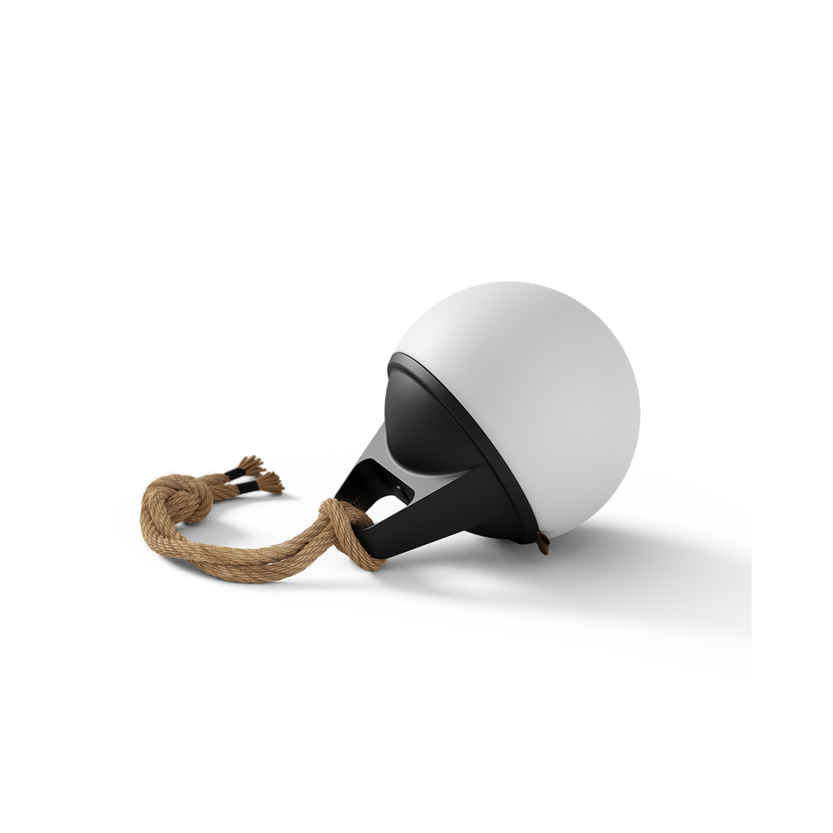 SACKit Light 155 udendørs lampe med hvid kuppel og sort håndtag i maritimt design