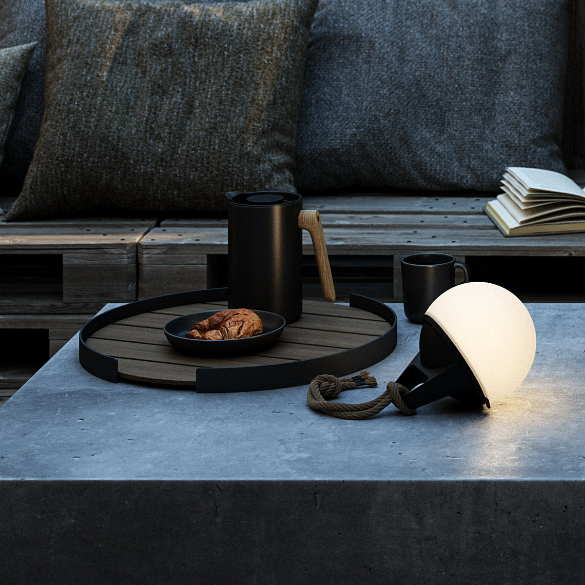 Light 155 - Udendørs/indendørs batteridreven lampe - Ø17 cm