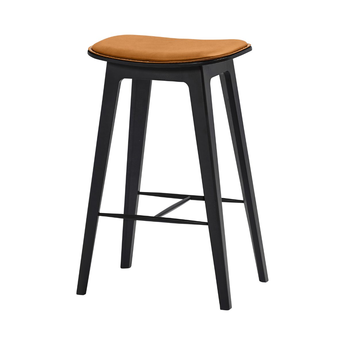 variant_8593214% | Nordic Bar Stool - Beech with stitches [Contract] - 73 cm Luna Sandstone | SACKit