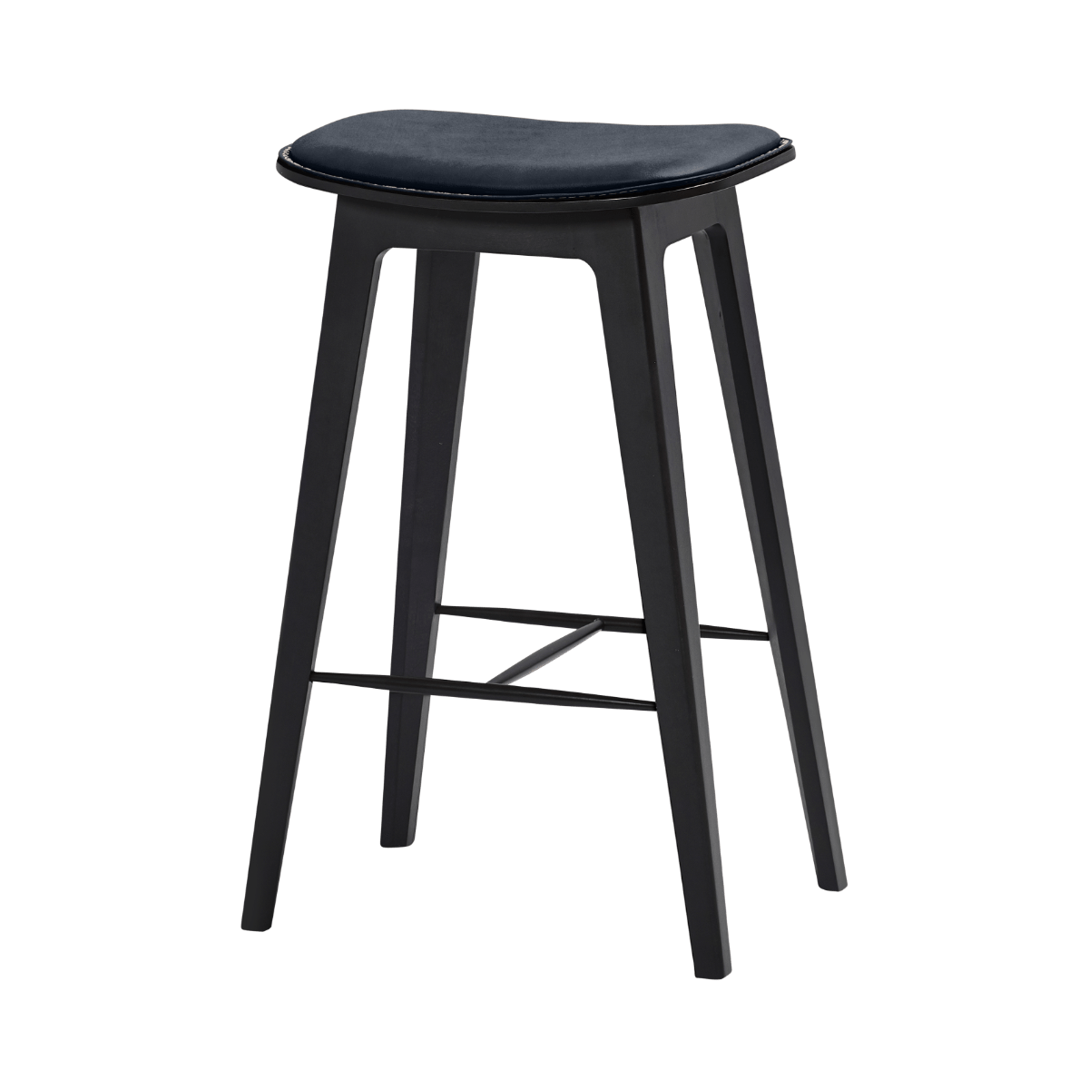  | Nordic Bar Stool - Beech with stitches - 68 cm Luna Carbon | SACKit