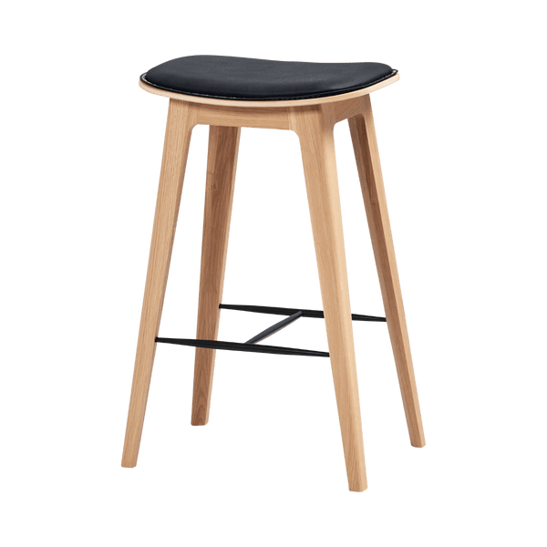 variant_8594318-U% | Nordic Bar Stool - Oak with stitches (2. sortering) - 68 cm Terra Black | SACKit