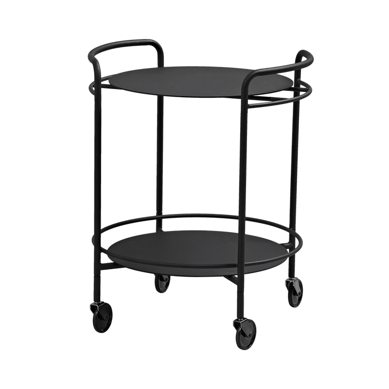 Serving Table w/ Nordic Serving Tray | Serving Table w/ Nordic Serving Tray - Black Stained Oak | SACKit