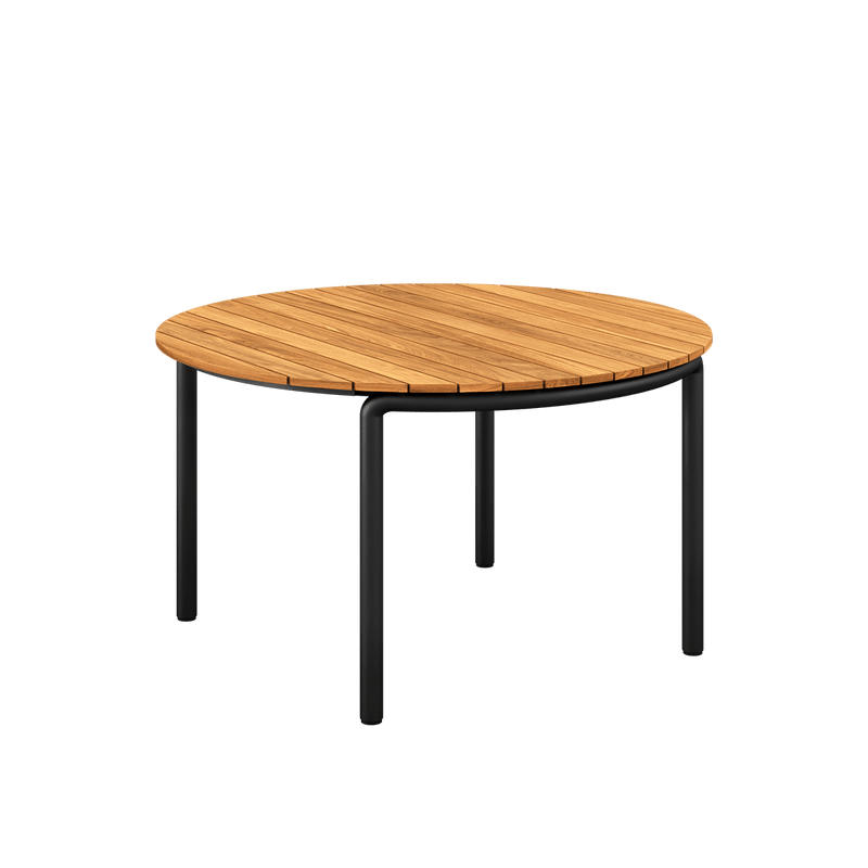 Patio Dining Table Ø133 + Patio Chair no. One S2 | Patio Dining Table Ø133 + Patio Chair no. One S2 - Black Cobana Sand Melange - SACKit - Danmark