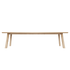 Edge Dining Table i europæisk egetræ med facetteret bordplade og massivt træben, 300x100 cm indendørs spisebord.