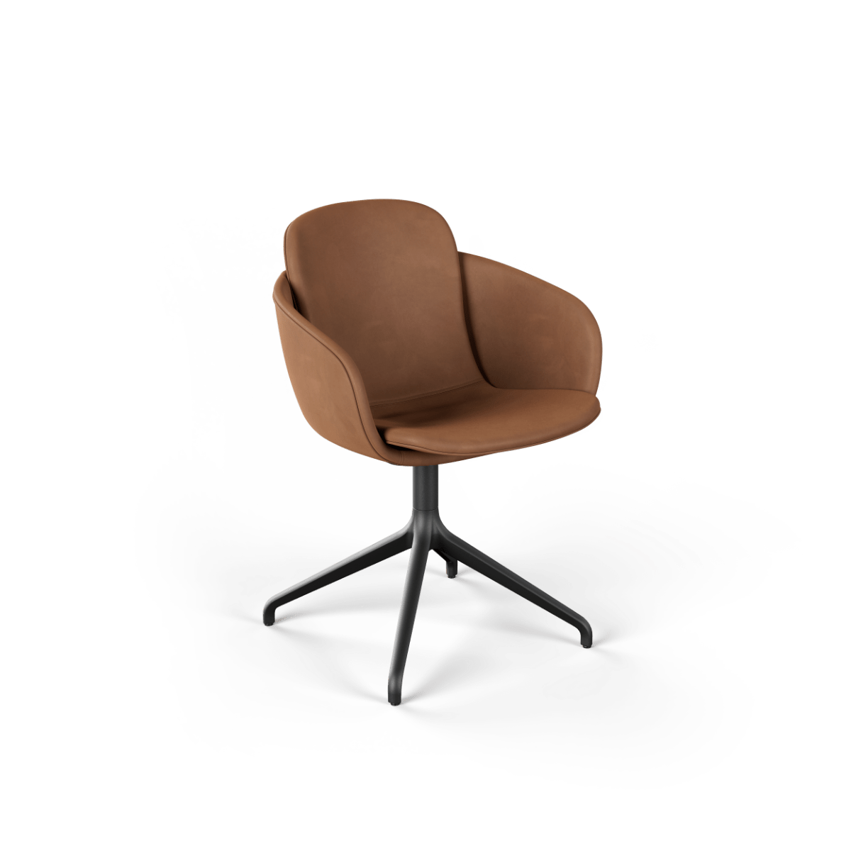  | Chair no. One S2 Black Swivel [Contract] - LUNA Walnut Uden returdrej | SACKit