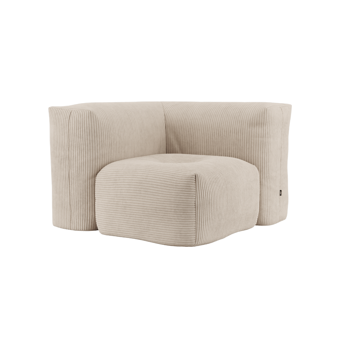 variant_8901102% | Soft Sofa Indoor - Corner - Corduroy Beige | SACKit