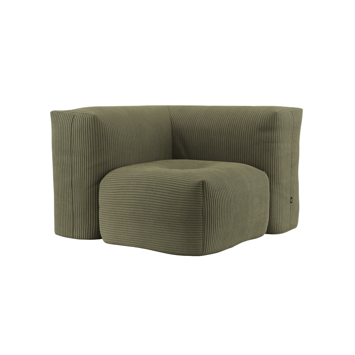 variant_8901104% | Soft Sofa Indoor - Corner - Corduroy Olive | SACKit