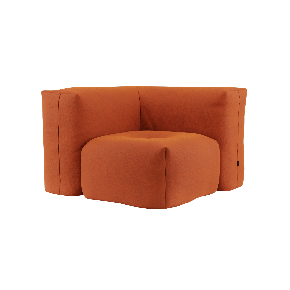 variant_8901105% | Soft Sofa Indoor - Corner - Orange Jaquard | SACKit