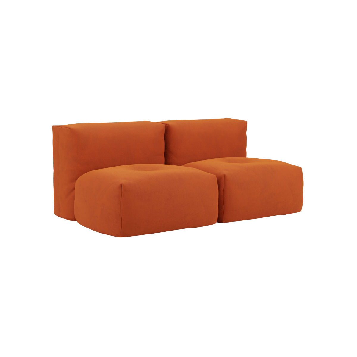 variant_8900606% | Soft Sofa Indoor - 2 Seater - Orange Jaquard | SACKit