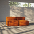  | Soft Sofa Indoor - 2 Seater - Orange Jaquard | SACKit