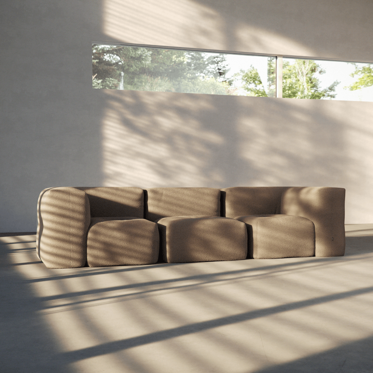  | Soft Sofa Indoor - Corner - Teddy Brown | SACKit