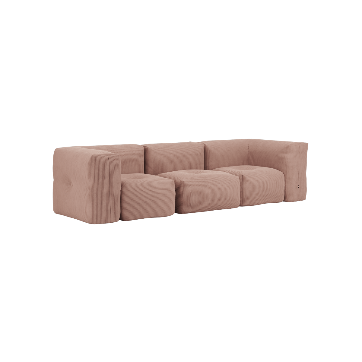  | Soft Sofa Indoor - 3 Seater - Corduroy Rose Uden puf | SACKit