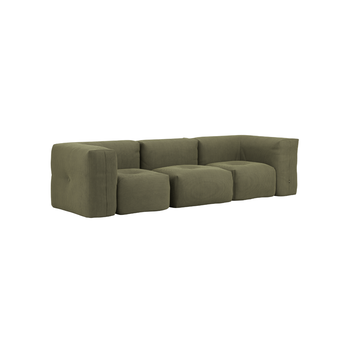 variant_8900611% | Soft Sofa Indoor - 3 Seater - Corduroy Olive Uden puf | SACKit