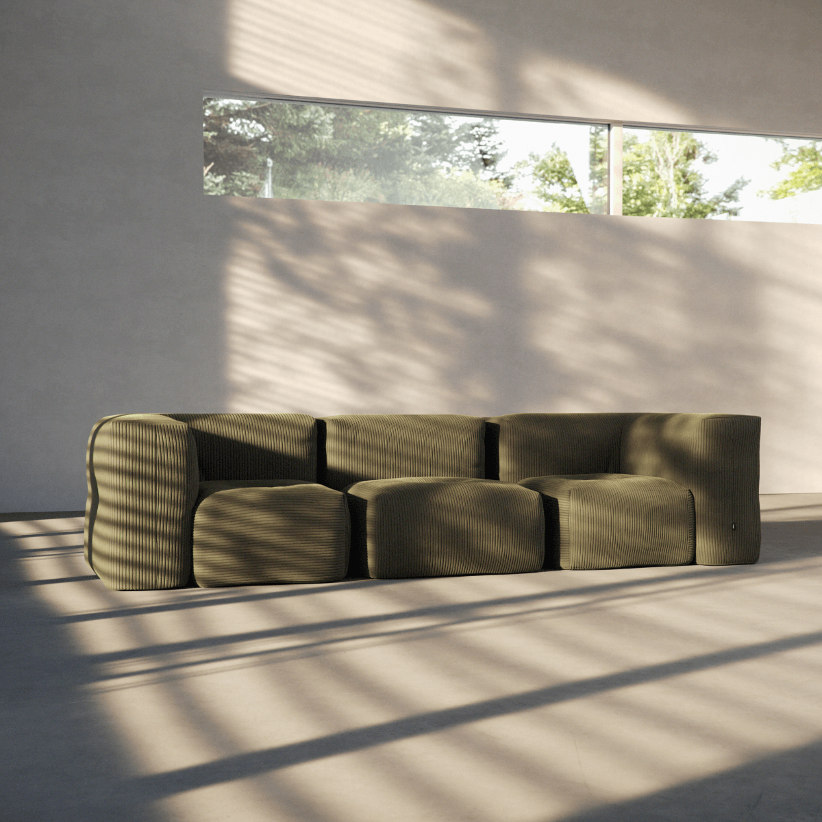  | Soft Sofa Indoor - Corner - Corduroy Olive | SACKit