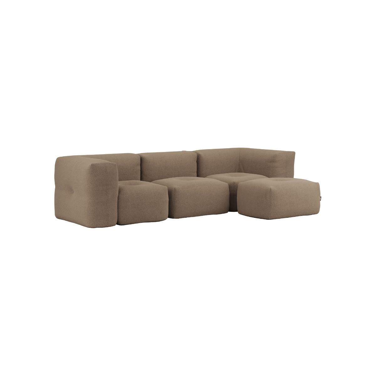 variant_8900614% | Soft Sofa Indoor - 3 Seater - Teddy Brown Med puf | SACKit