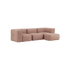  | Soft Sofa Indoor - 3 Seater - Corduroy Rose Med puf | SACKit