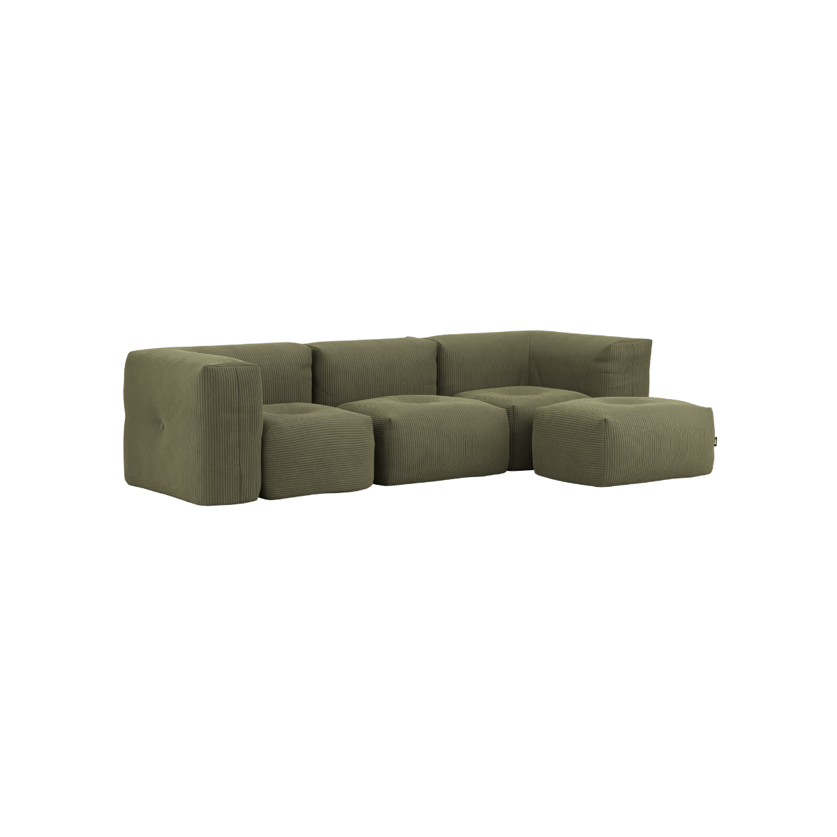 variant_8900617% | Soft Sofa Indoor - 3 Seater - Corduroy Olive Med puf | SACKit
