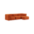  | Soft Sofa Indoor - 3 Seater - Orange Jaquard Med puf | SACKit